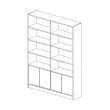 Bookshelf with 2 Sections 4 Doors 